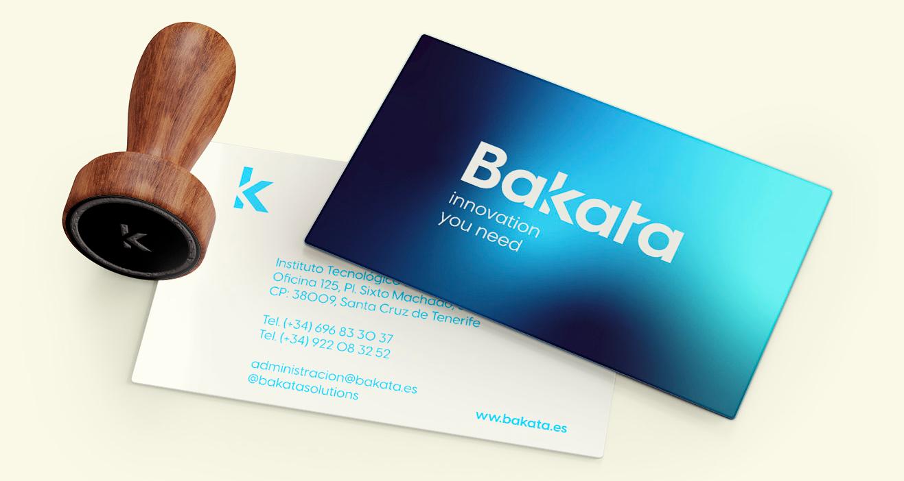 Bakata stamp and business card example sample.